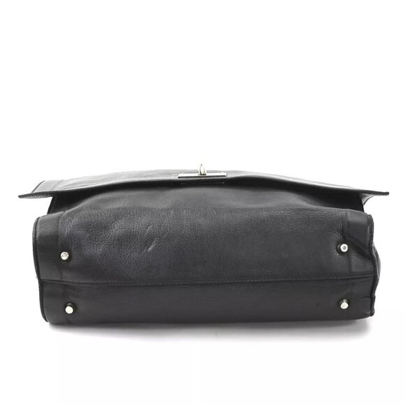 Authentic GIVENCHY Handbag Black Leather/Silvertone - e59455a - Picture 6 of 12